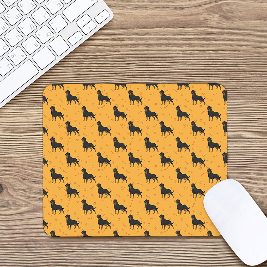 Rottweiler Dog Pattern Print Mouse Pad