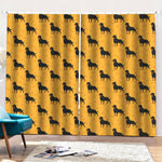 Rottweiler Dog Pattern Print Pencil Pleat Curtains