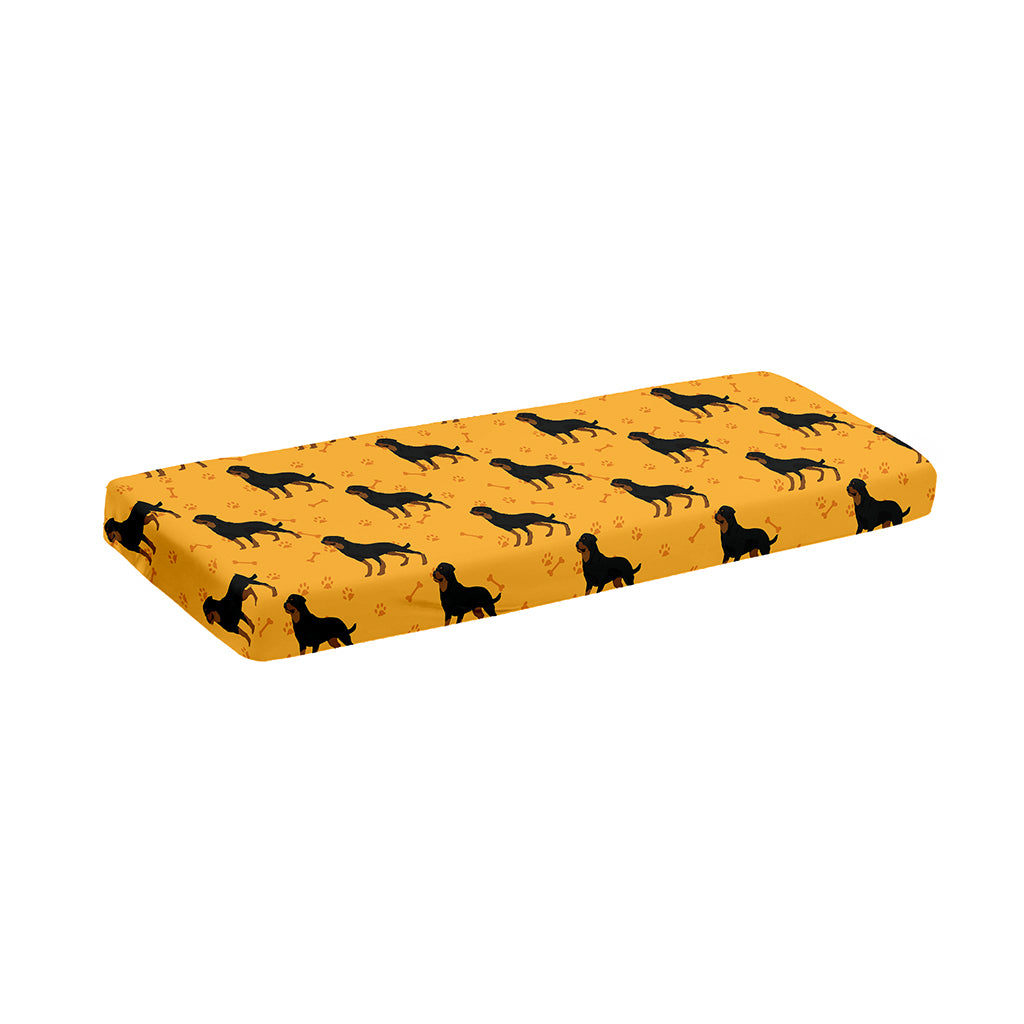 Rottweiler Dog Pattern Print Piano Keyboard Cover