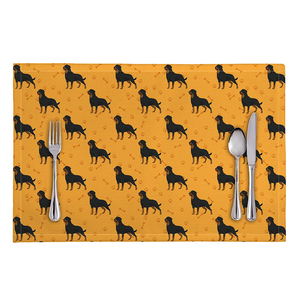 Rottweiler Dog Pattern Print Placemat