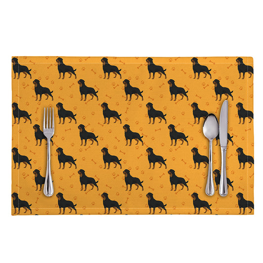 Rottweiler Dog Pattern Print Placemat