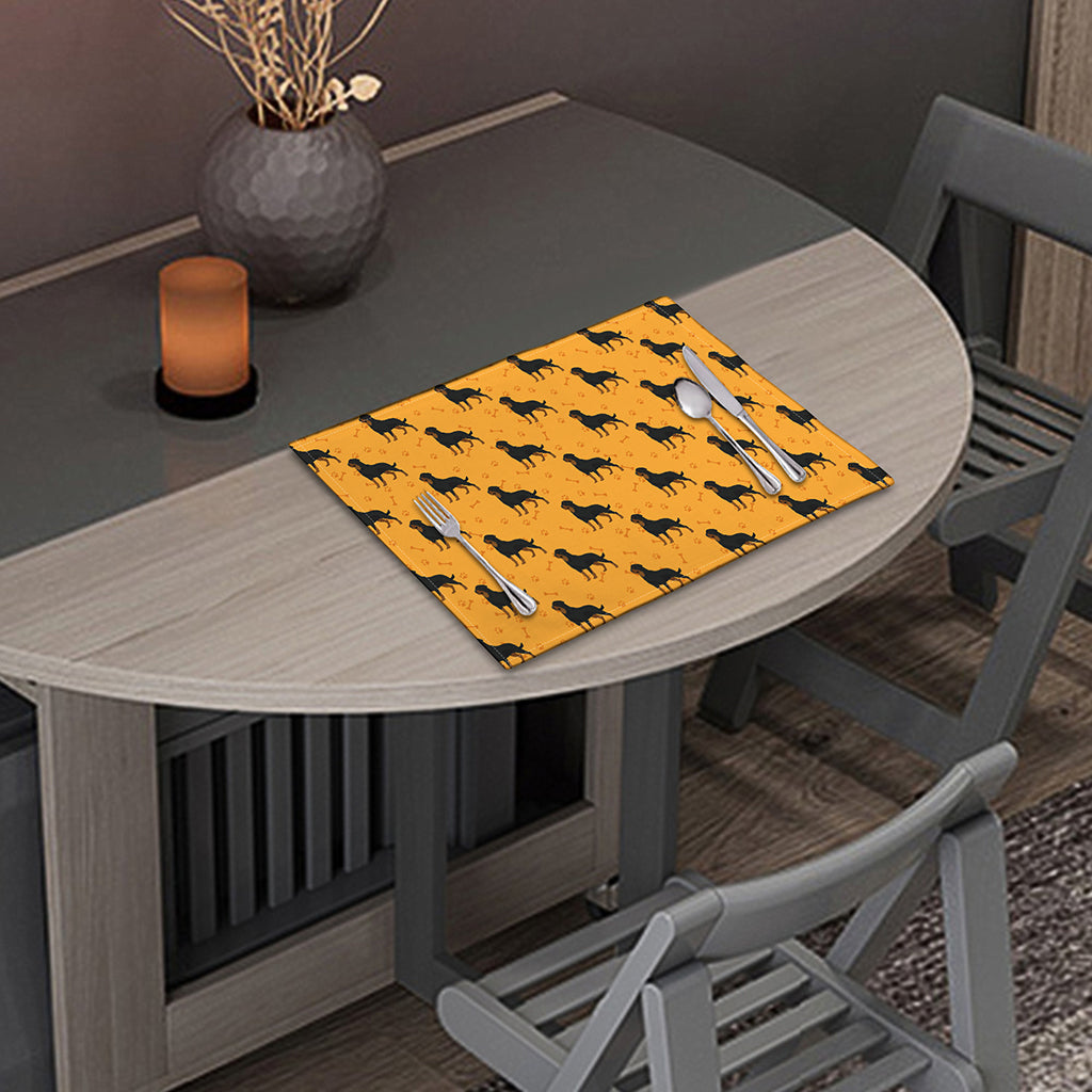 Rottweiler Dog Pattern Print Placemat