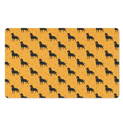 Rottweiler Dog Pattern Print Polyester Doormat