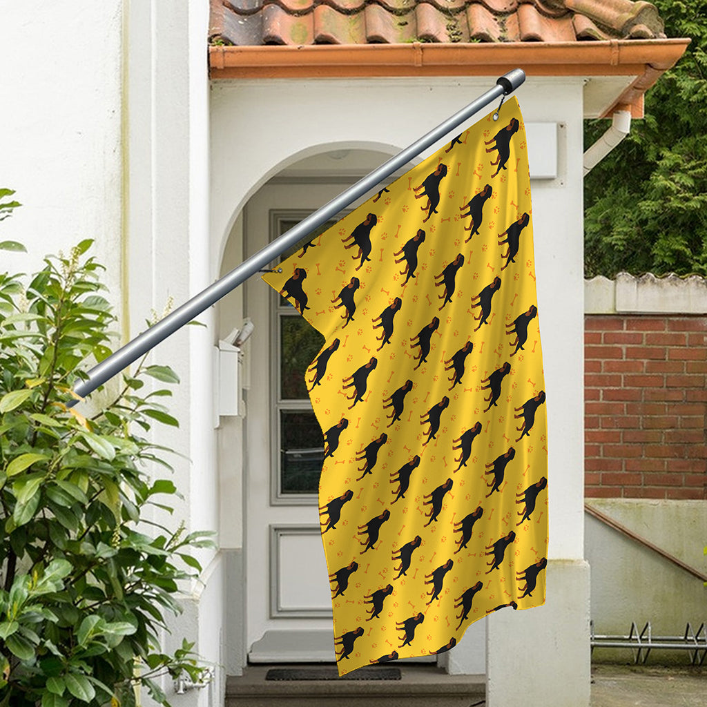 Rottweiler Dog Pattern Print Polyester Flag