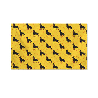 Rottweiler Dog Pattern Print Polyester Flag