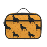 Rottweiler Dog Pattern Print Portable Lunch Bag