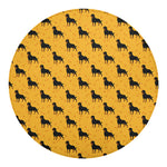 Rottweiler Dog Pattern Print Round Blanket