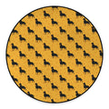 Rottweiler Dog Pattern Print Round Floor Mat