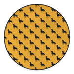 Rottweiler Dog Pattern Print Round Floor Mat