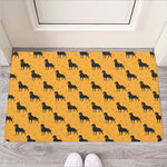Rottweiler Dog Pattern Print Rubber Doormat