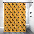 Rottweiler Dog Pattern Print Shower Curtain