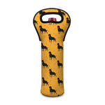 Rottweiler Dog Pattern Print Single Neoprene Wine Tote