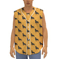 Rottweiler Dog Pattern Print Sleeveless Baseball Jersey