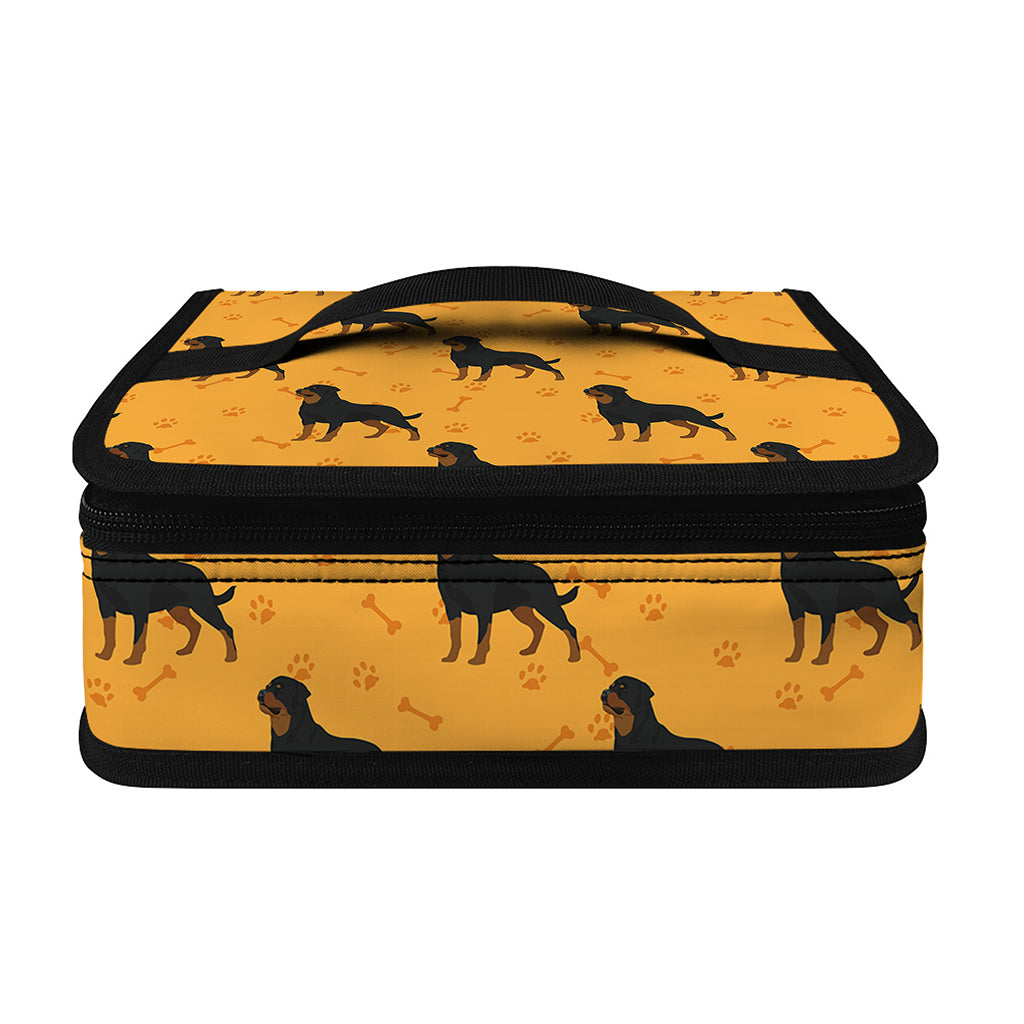 Rottweiler Dog Pattern Print Small Lunch Bag