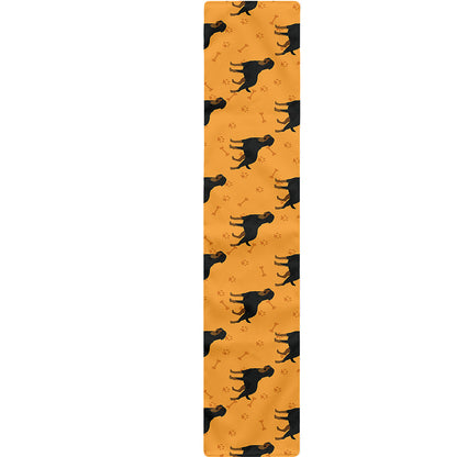 Rottweiler Dog Pattern Print Table Runner