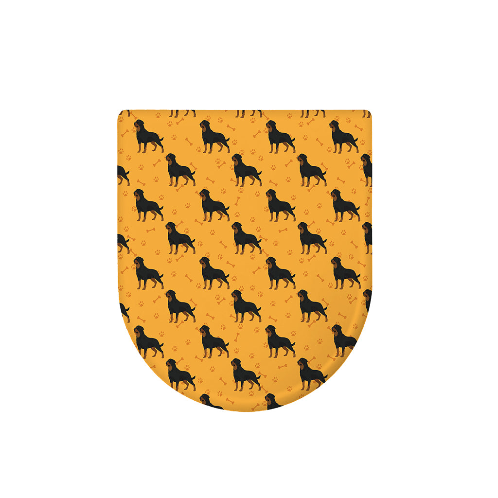 Rottweiler Dog Pattern Print Toilet Lid Cover