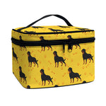Rottweiler Dog Pattern Print Travel Makeup Bag