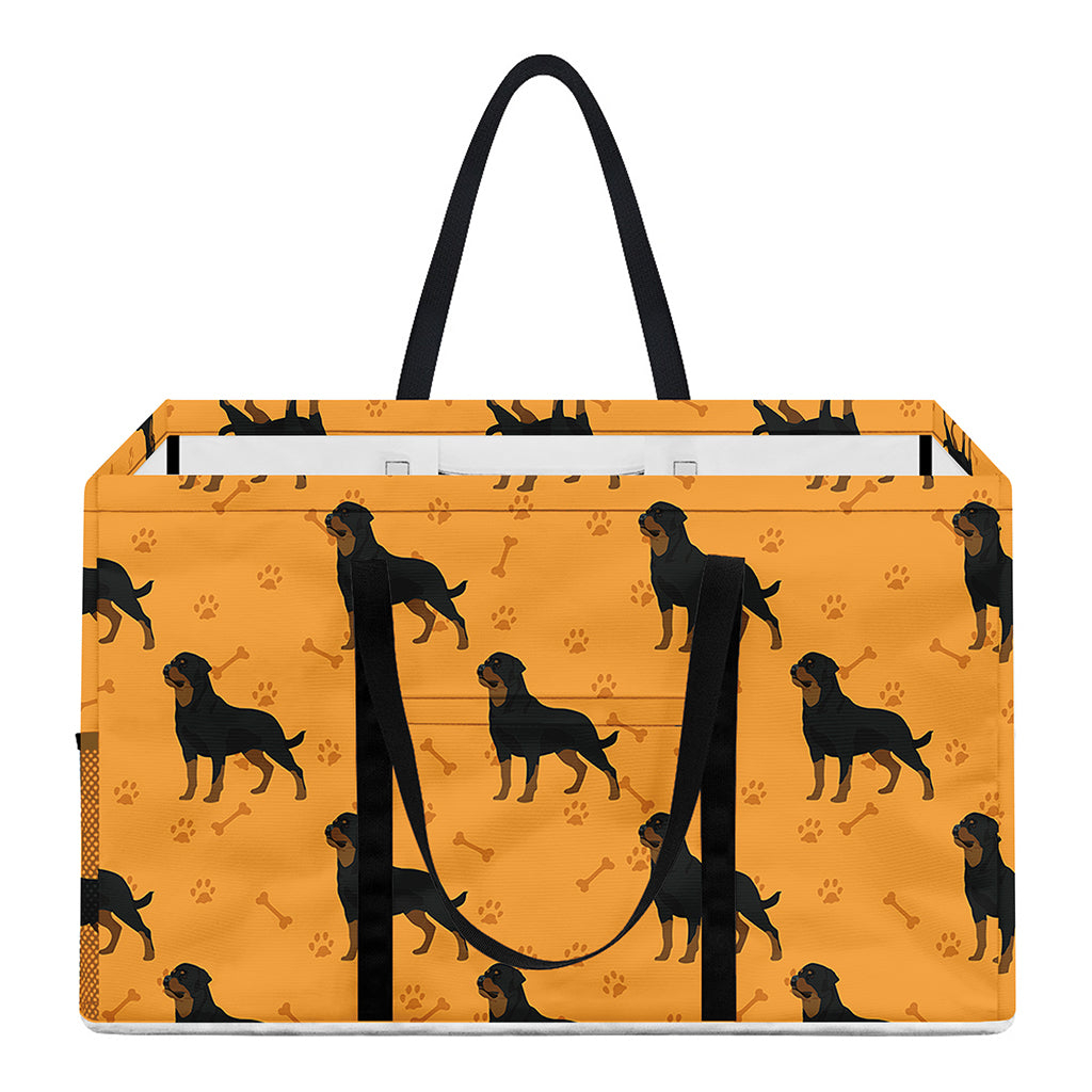 Rottweiler Dog Pattern Print Utility Tote Bag