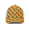 Rottweiler Dog Pattern Print White Mesh Trucker Hat