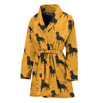 Rottweiler Dog Pattern Print Women's Bathrobe