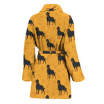 Rottweiler Dog Pattern Print Women's Bathrobe