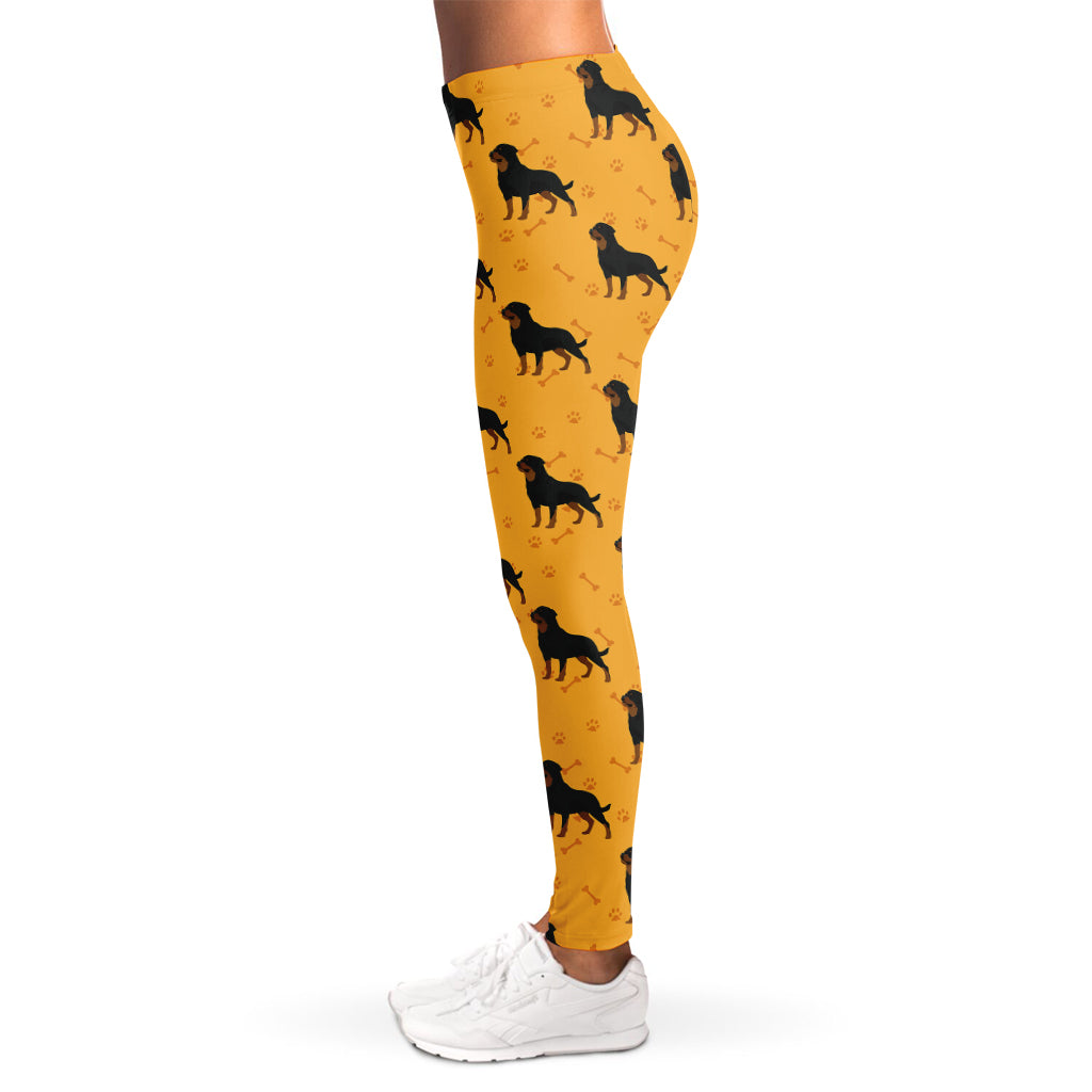 Rottweiler Dog Pattern Print Women's Leggings