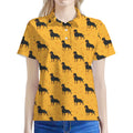 Rottweiler Dog Pattern Print Women's Polo Shirt