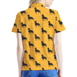 Rottweiler Dog Pattern Print Women's Polo Shirt