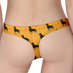 Rottweiler Dog Pattern Print Women's Thong