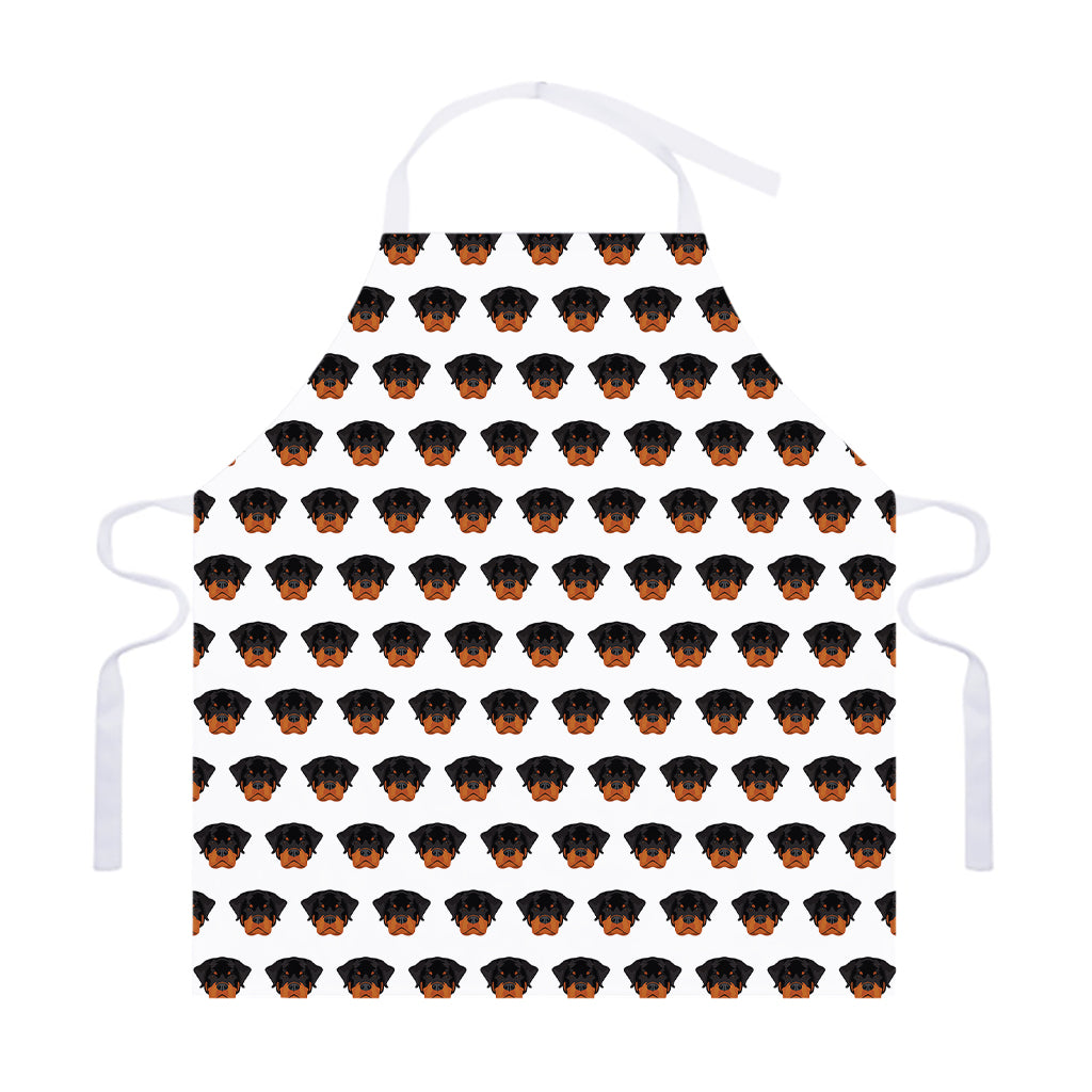 Rottweiler Face Pattern Print Adjustable Apron