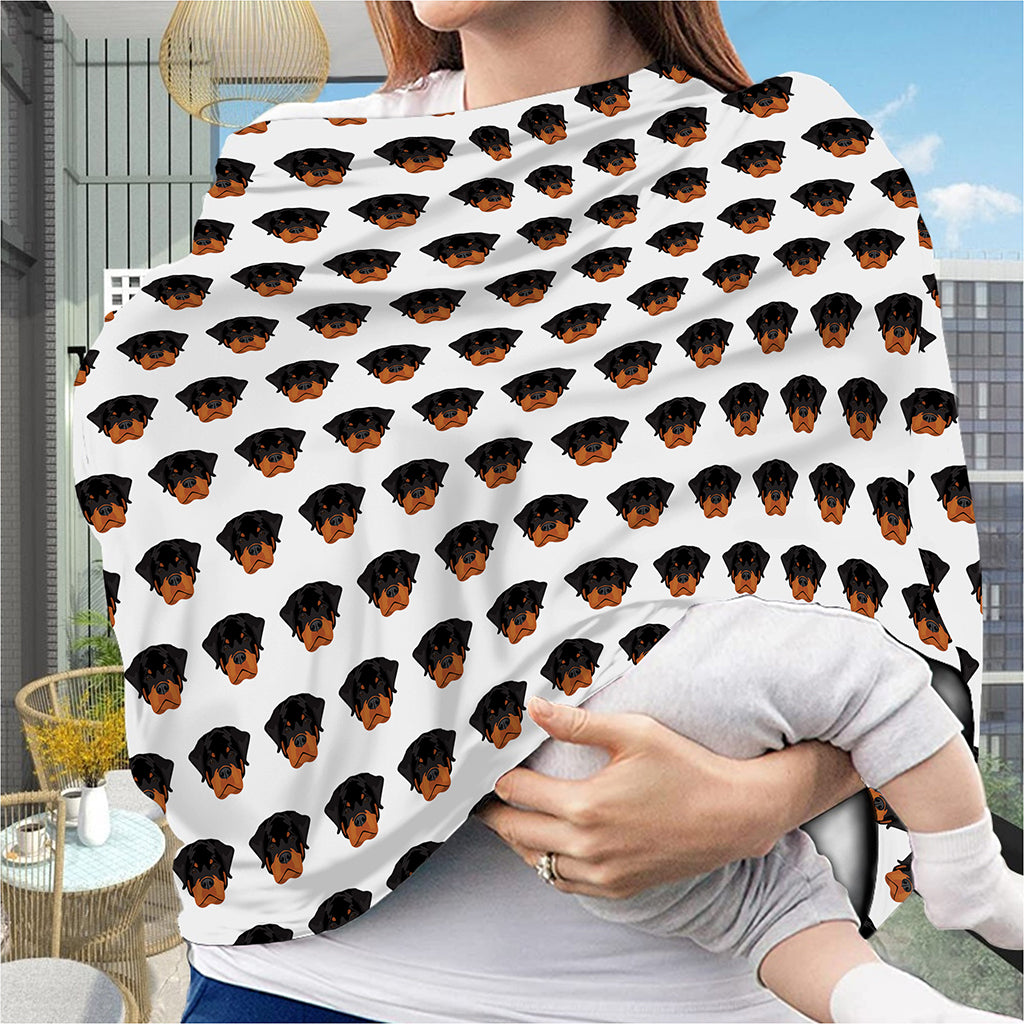 Rottweiler Face Pattern Print Baby Seat Cover