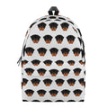 Rottweiler Face Pattern Print School Backpack