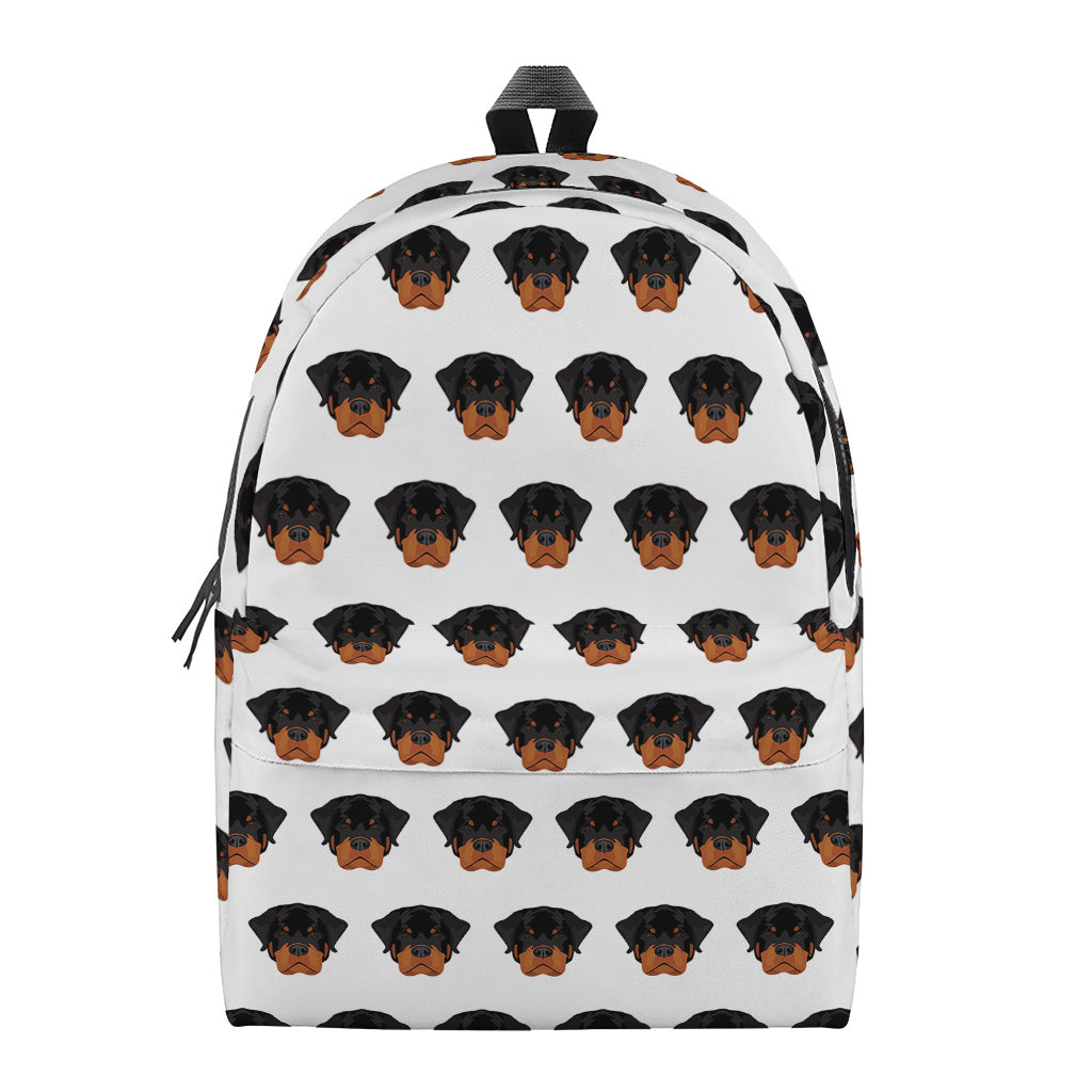 Rottweiler Face Pattern Print Backpack