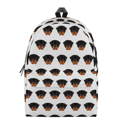 Rottweiler Face Pattern Print Backpack