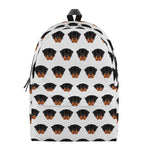 Rottweiler Face Pattern Print Backpack