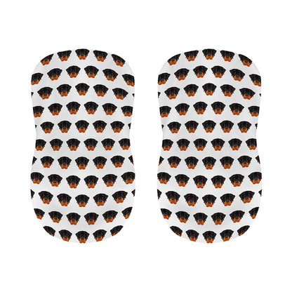 Rottweiler Face Pattern Print Bar Stool Covers