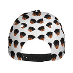 Rottweiler Face Pattern Print Baseball Cap