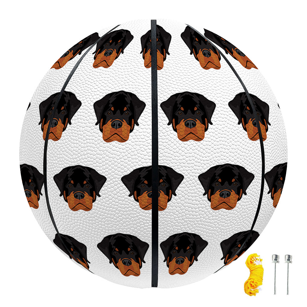 Rottweiler Face Pattern Print Basketball
