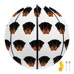 Rottweiler Face Pattern Print Basketball