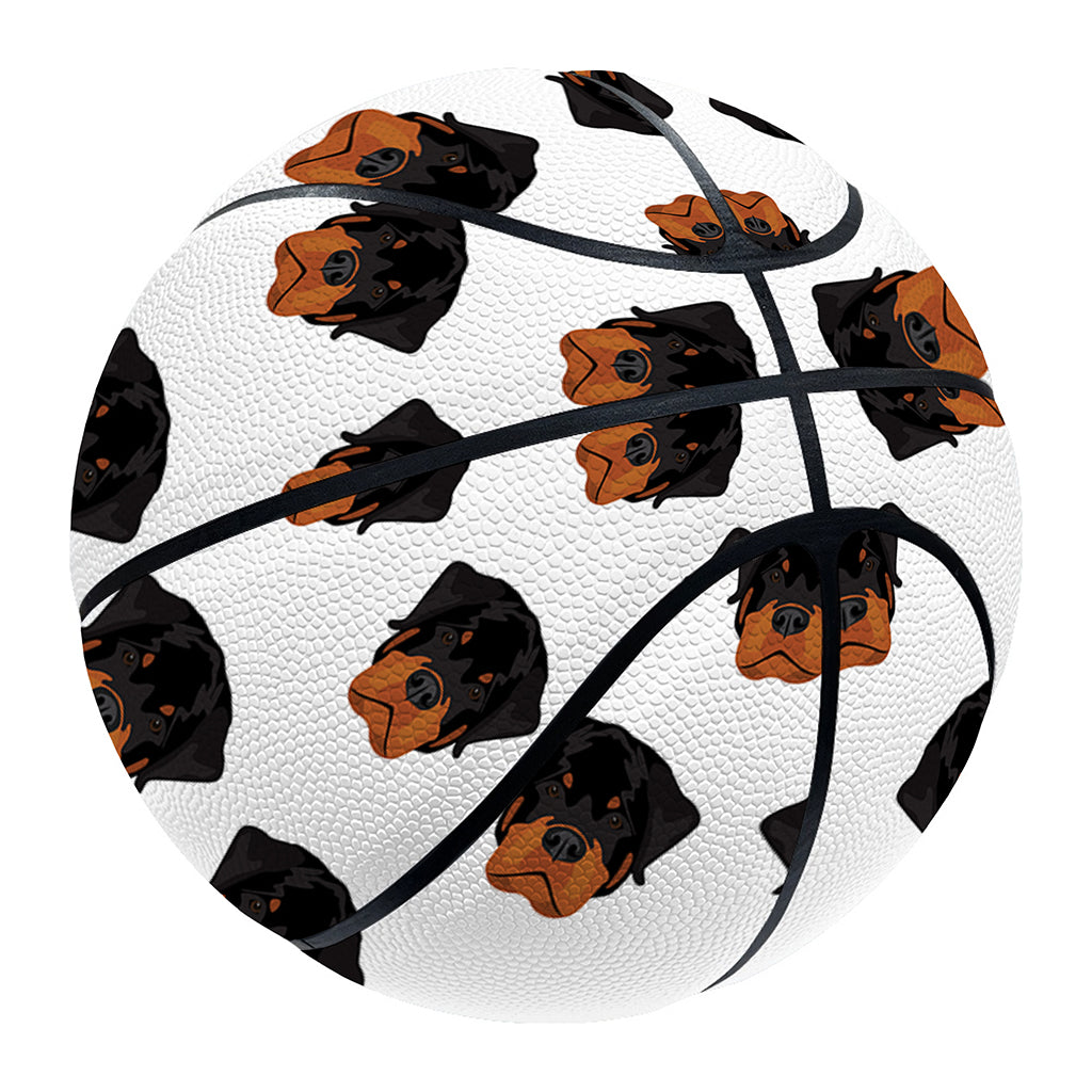 Rottweiler Face Pattern Print Basketball