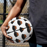 Rottweiler Face Pattern Print Basketball