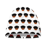 Rottweiler Face Pattern Print Beanie