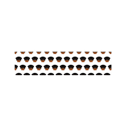 Rottweiler Face Pattern Print Bed Runner