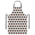 Rottweiler Face Pattern Print Bib Apron With Pocket