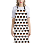 Rottweiler Face Pattern Print Bib Apron With Pocket