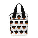 Rottweiler Face Pattern Print Bible Tote Bag
