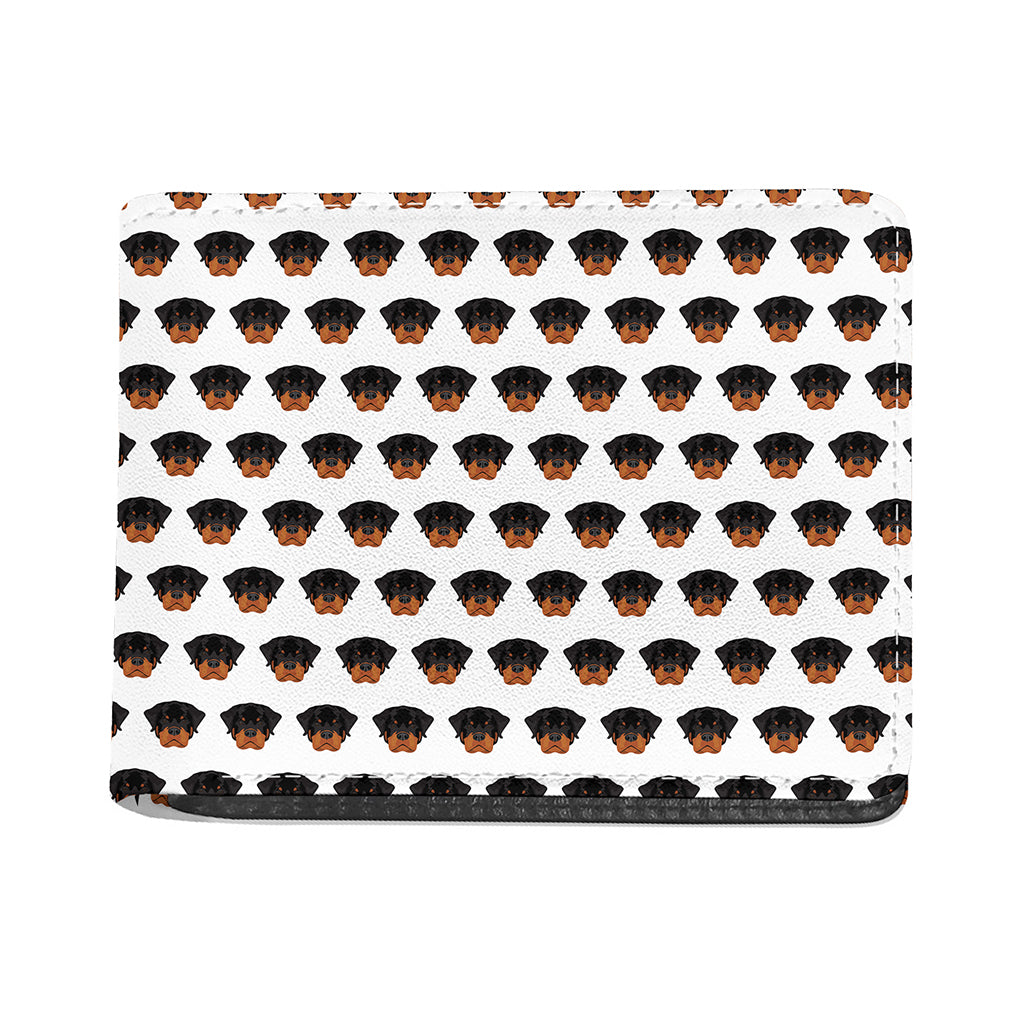 Rottweiler Face Pattern Print Bifold Wallet