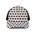 Rottweiler Face Pattern Print Black Mesh Trucker Hat