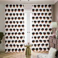 Rottweiler Face Pattern Print Dimout Pencil Pleat Curtains