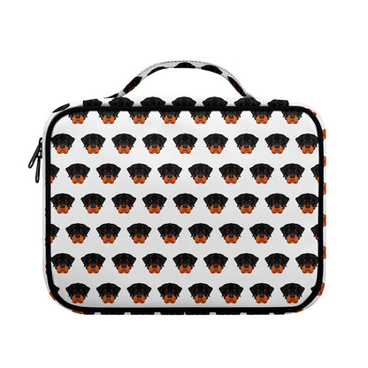 Rottweiler Face Pattern Print Briefcase Bible Bag